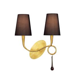 Paola Gold-Black Wall Lights Mantra Armed Wall Lights